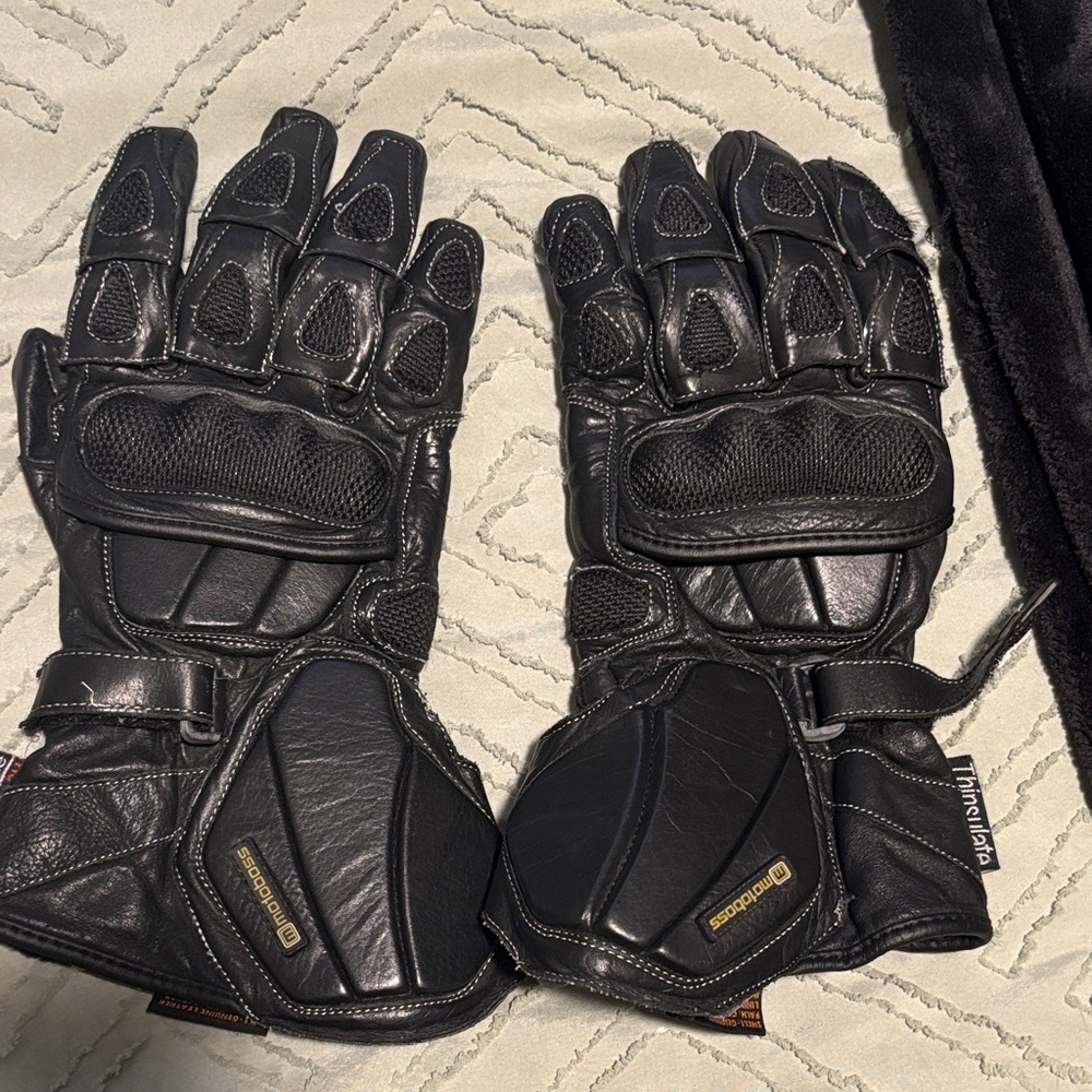 Black Motorcycle Gloves
